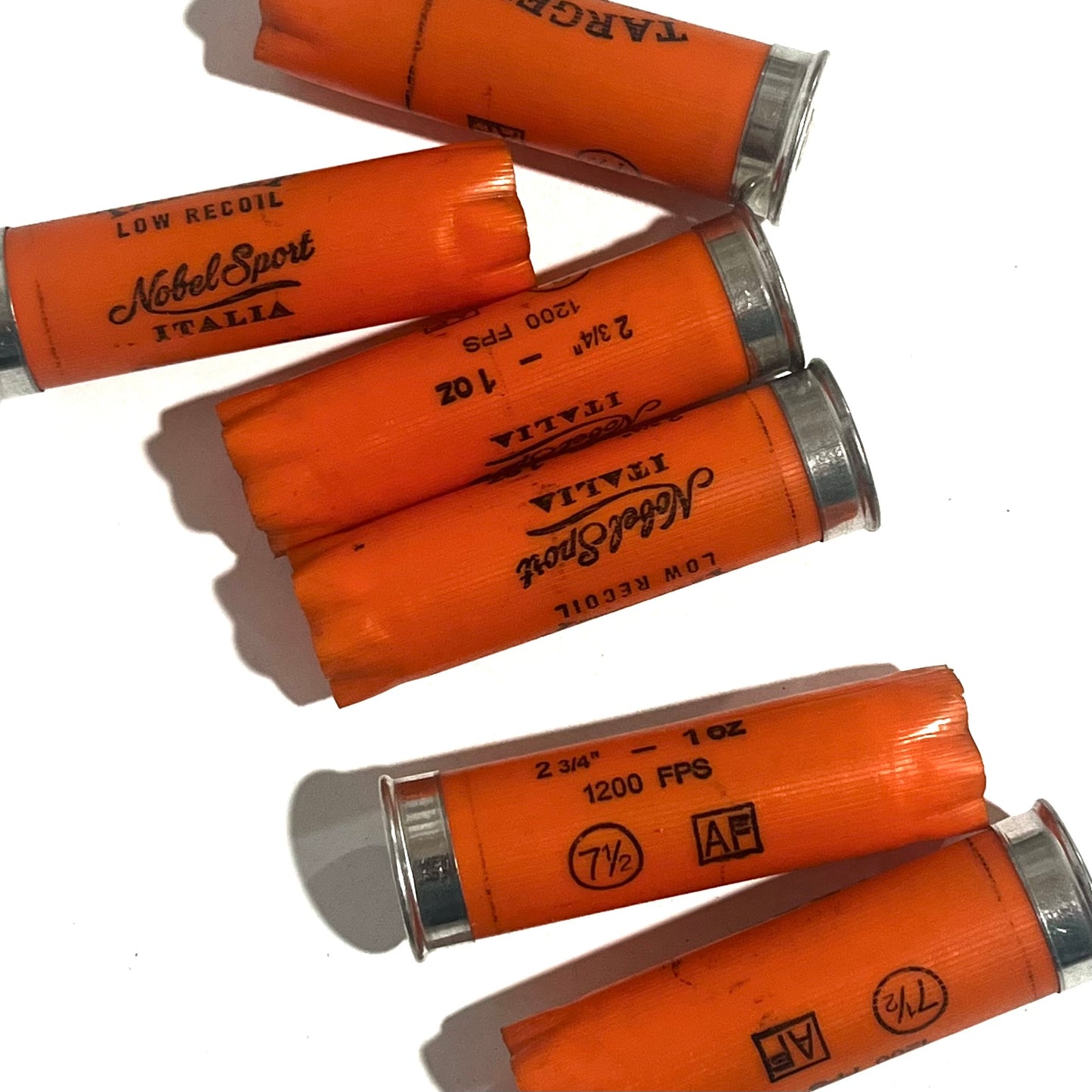 Orange Nobel 12 Gauge Empty Shotgun Shells Once Fired 12GA Hulls