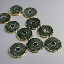 Load image into Gallery viewer, Baschieri &amp; Pellagri 12 Gauge Green, Silver &amp; Gold Shotgun Slices | 15 Pcs
