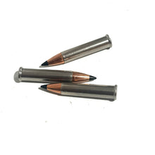 Load image into Gallery viewer, .22 Magnum Nickel Dummy Rounds With New Black Tip Bullet
