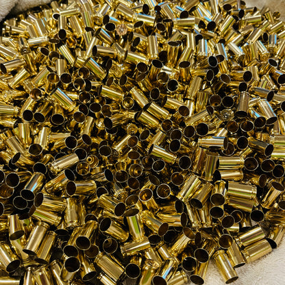 9mm Shell Casings — Cleaned & Polished | Once-Fired Brass