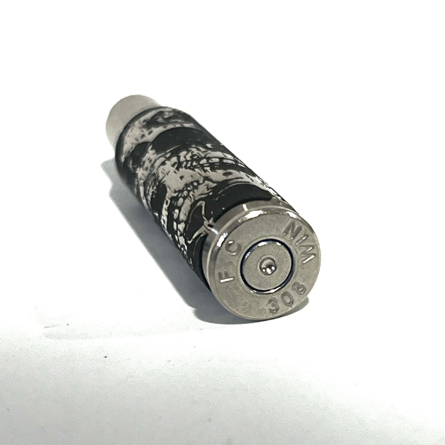 Skulls 308 WIN Engraved Nickel 5 Pcs
