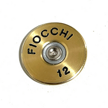 Load image into Gallery viewer, Fiocchi 12 Gauge Hand Painted Shotgun Shell Slices 12GA Gold Black Qty 5 | FREE SHIPPING
