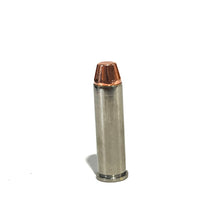 Load image into Gallery viewer, 357 Magnum Nickel Dummy Rounds With New Flat Nose Bullet
