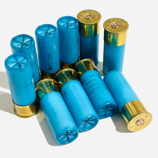 Light Blue Dummy Rounds High Brass Fake Shotgun Shells 12 Gauge 12GA - Qty 10