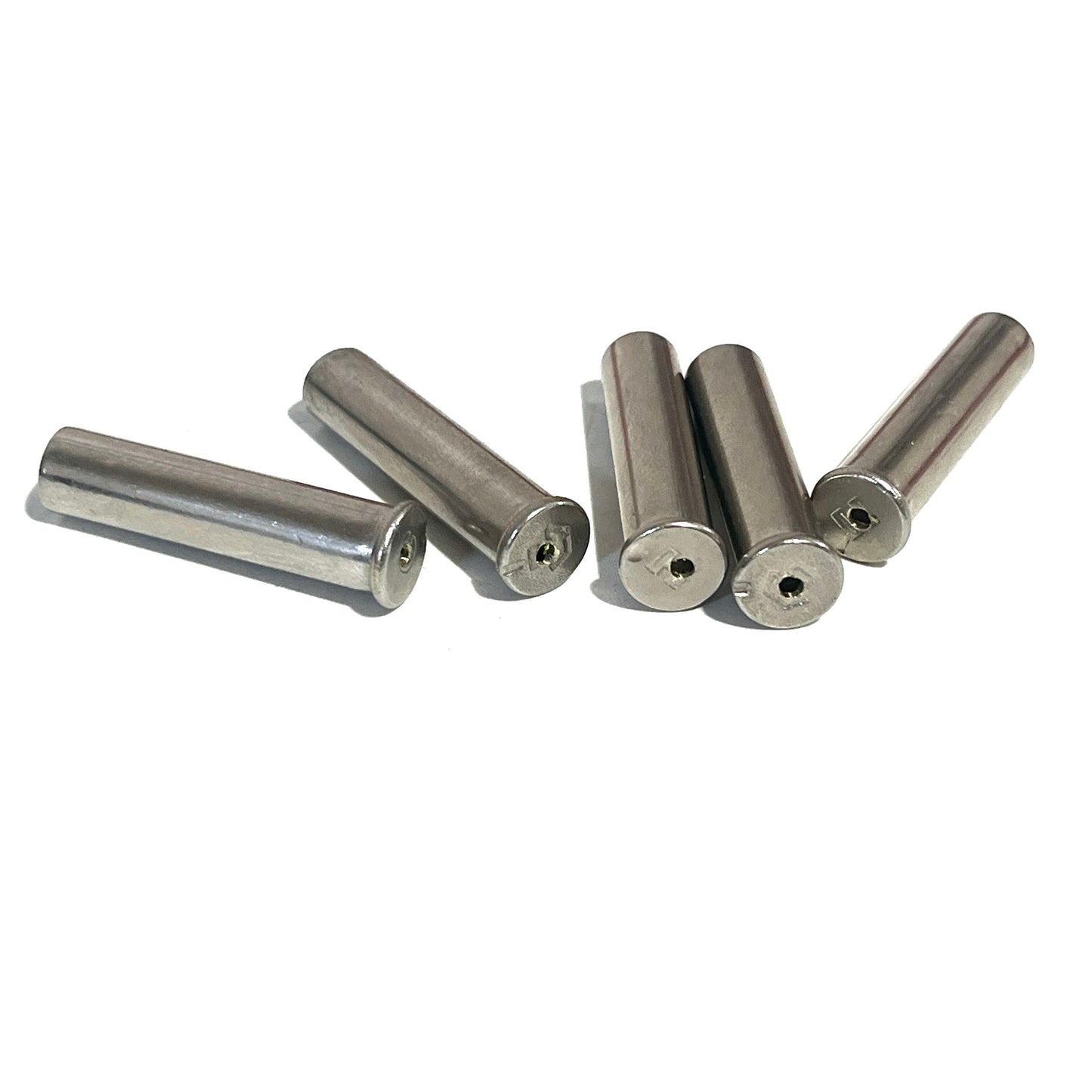 .22 Caliber Nickel Drilled Winchester Magnum Rimfire Brass Shells Qty 15 Pcs - FREE SHIPPING