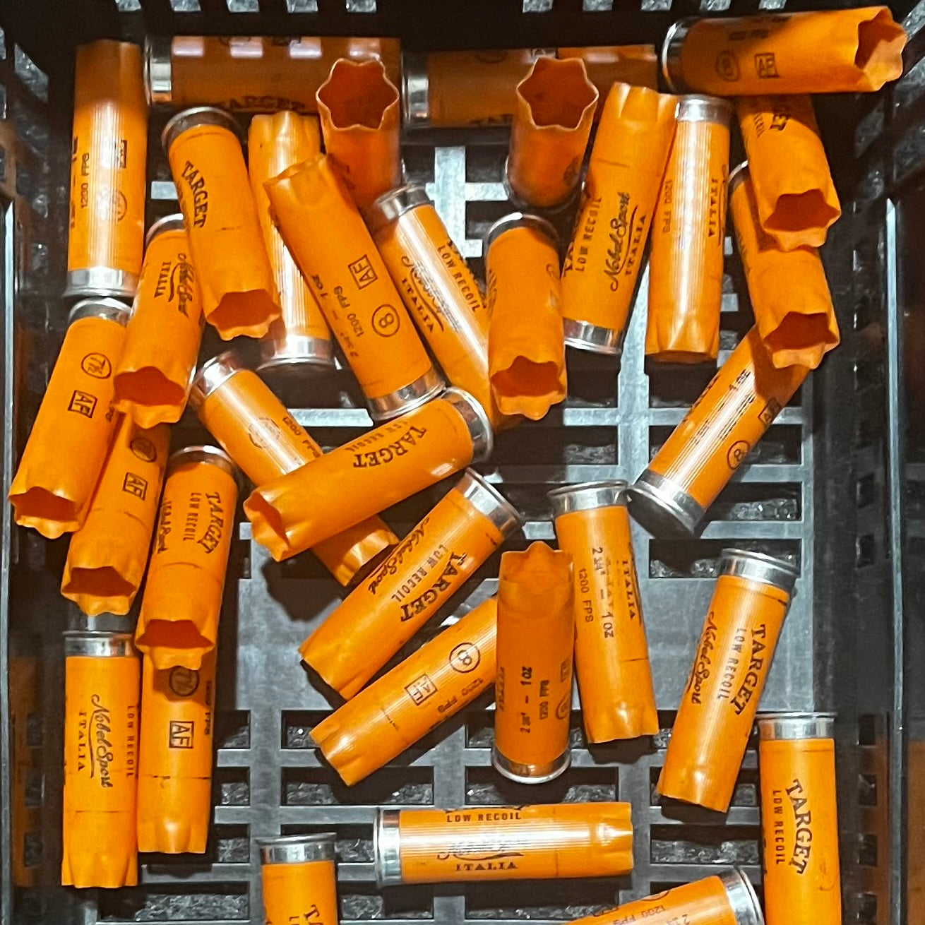 Orange Nobel 12 Gauge Empty Shotgun Shells Once Fired 12GA Hulls