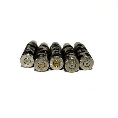 Skulls 308 WIN Engraved Nickel 5 Pcs