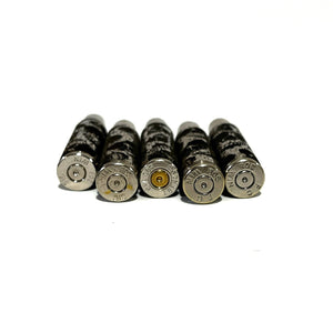 Skulls 308 WIN Engraved Nickel 5 Pcs