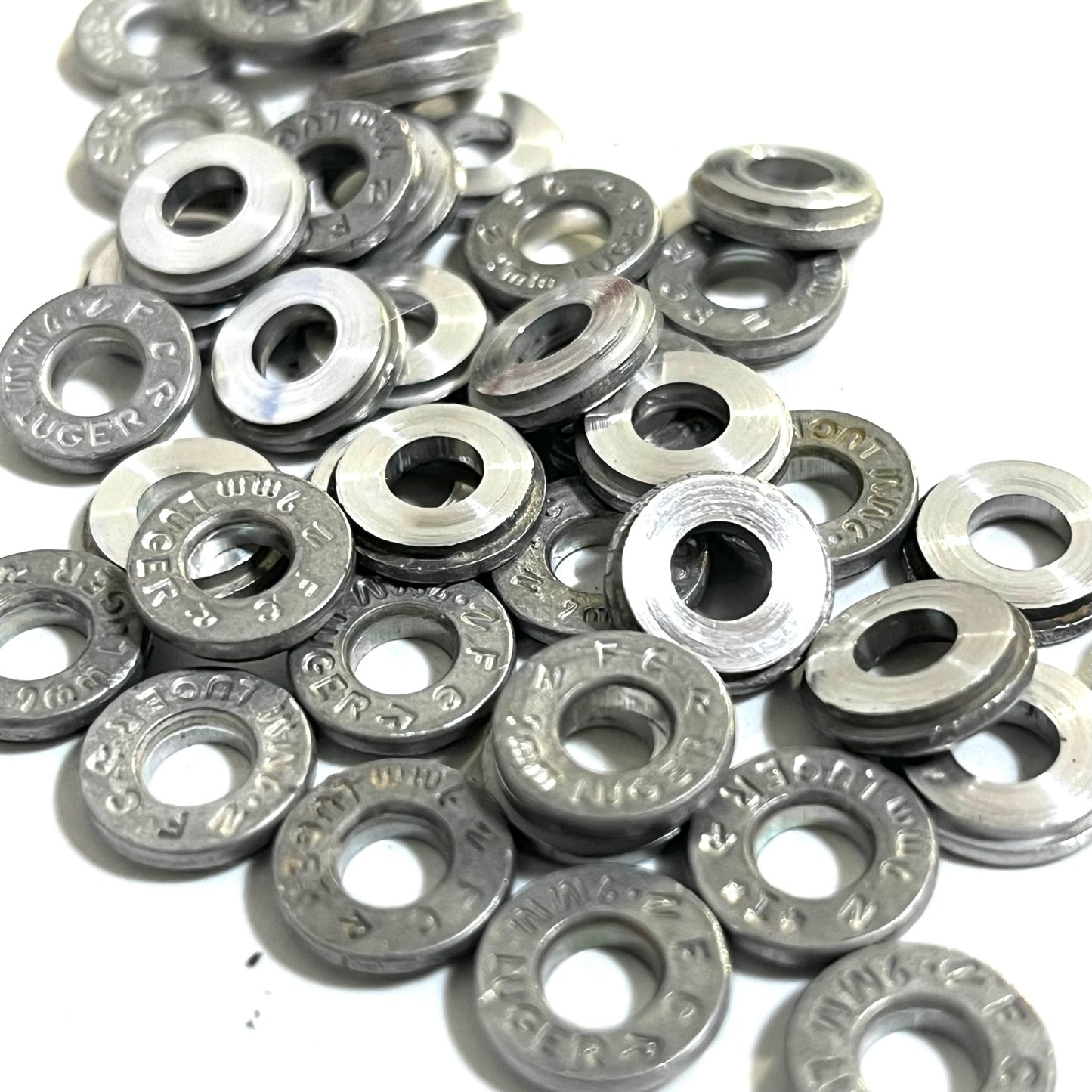 Deprimed Aluminum 9MM Bullet Slices