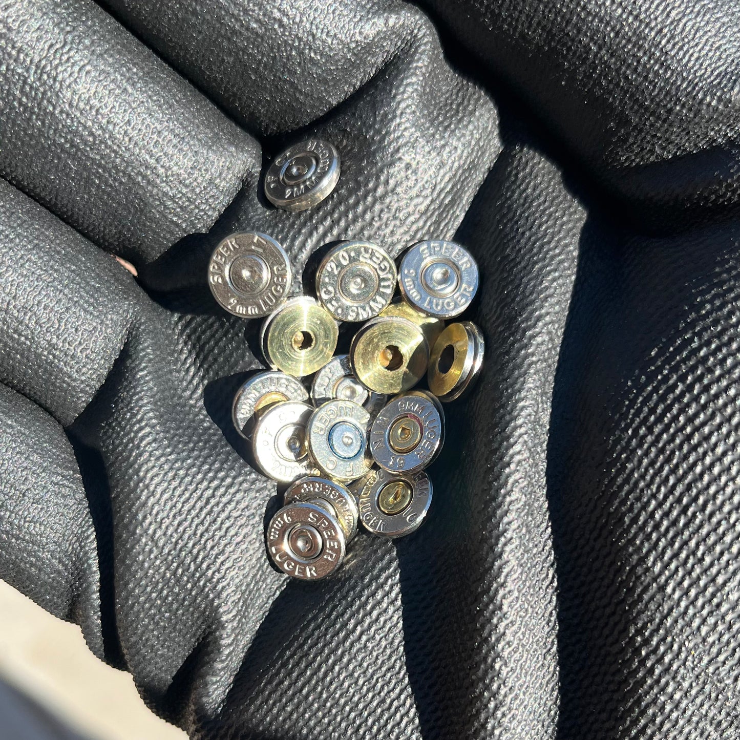 9MM Nickel Thin Cut Bullet Slices Polished Qty 15