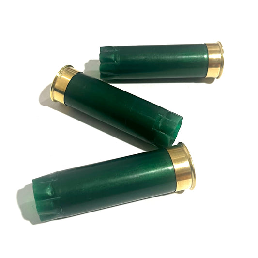 Emerald Green Shotgun Shells | 12 Gauge Blank Hulls, Gold Bottom | Qty 8