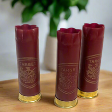 Load image into Gallery viewer, Dark Red Burgundy Maroon 12 Gauge Shotgun Shells Empty Used Casings Once Fired 12GA Hulls Spent Cartridges Herters 15pcs - FREE SHIPPING
