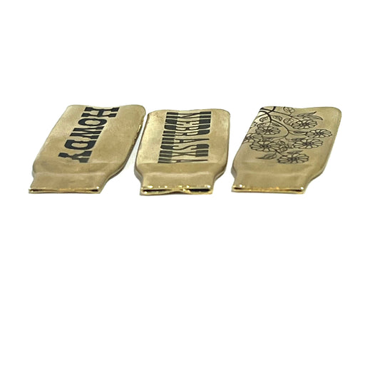 Custom Engraved HOWDY 308 Flattened Brass Bullet Casings | 50 Pcs