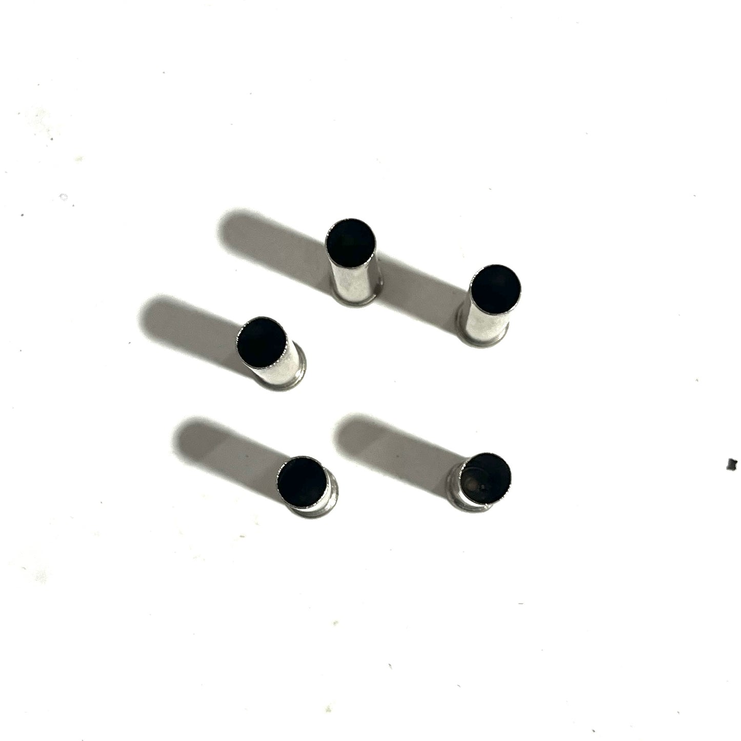 .22 Caliber Nickel Drilled Winchester Magnum Rimfire Brass Shells Qty 15 Pcs - FREE SHIPPING