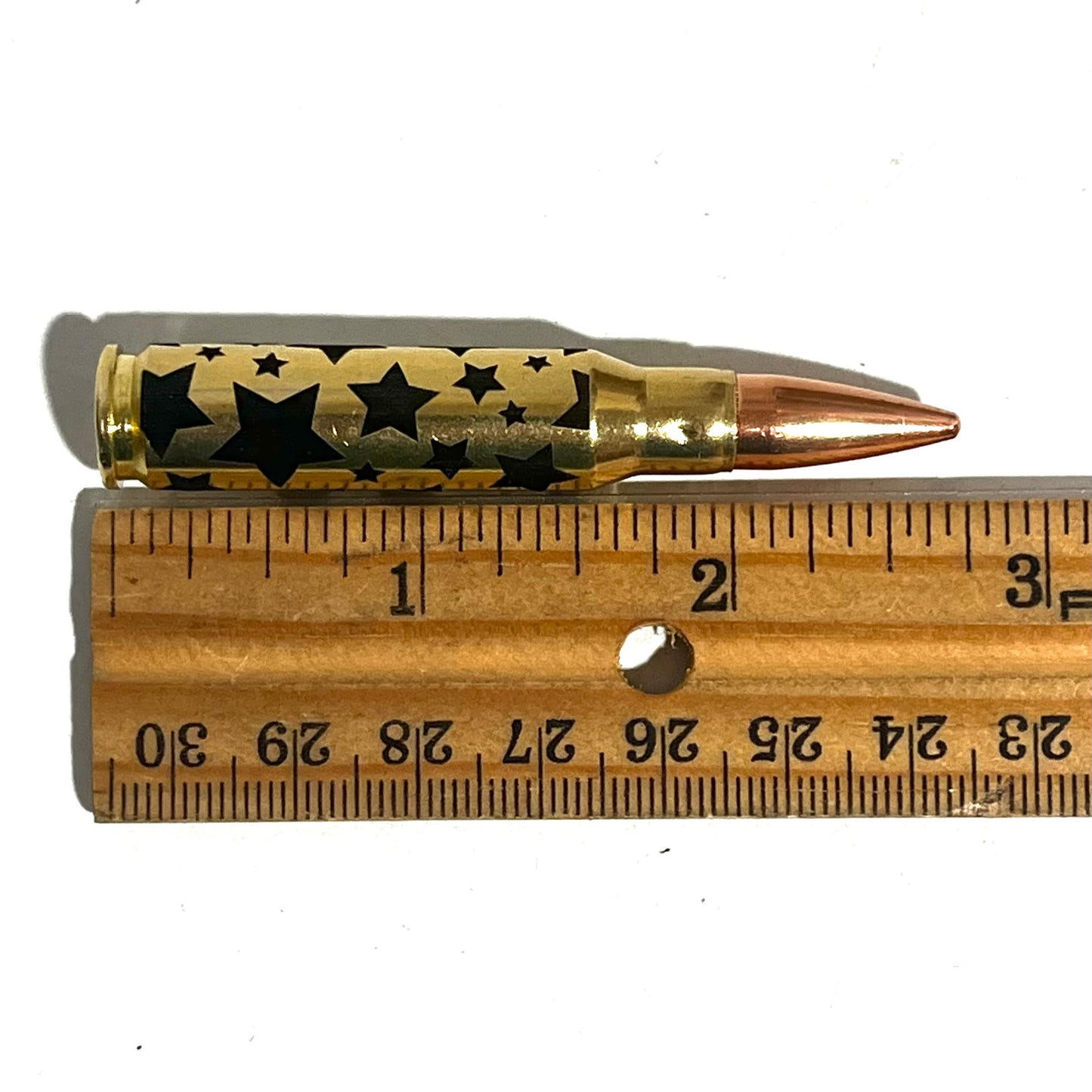 308 WIN Brass Shells Stars Engraved Casing With New Bullet 5 Pcs