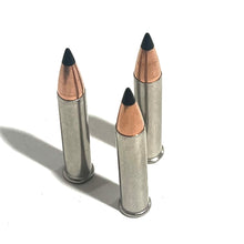 Load image into Gallery viewer, .22 Magnum Nickel Dummy Rounds With New Black Tip Bullet
