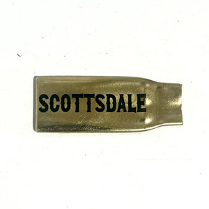 Custom Engraved ARIZONA & SCOTTSDALE 308 Flattened Brass Bullet Casings | 50 Pcs Of Each