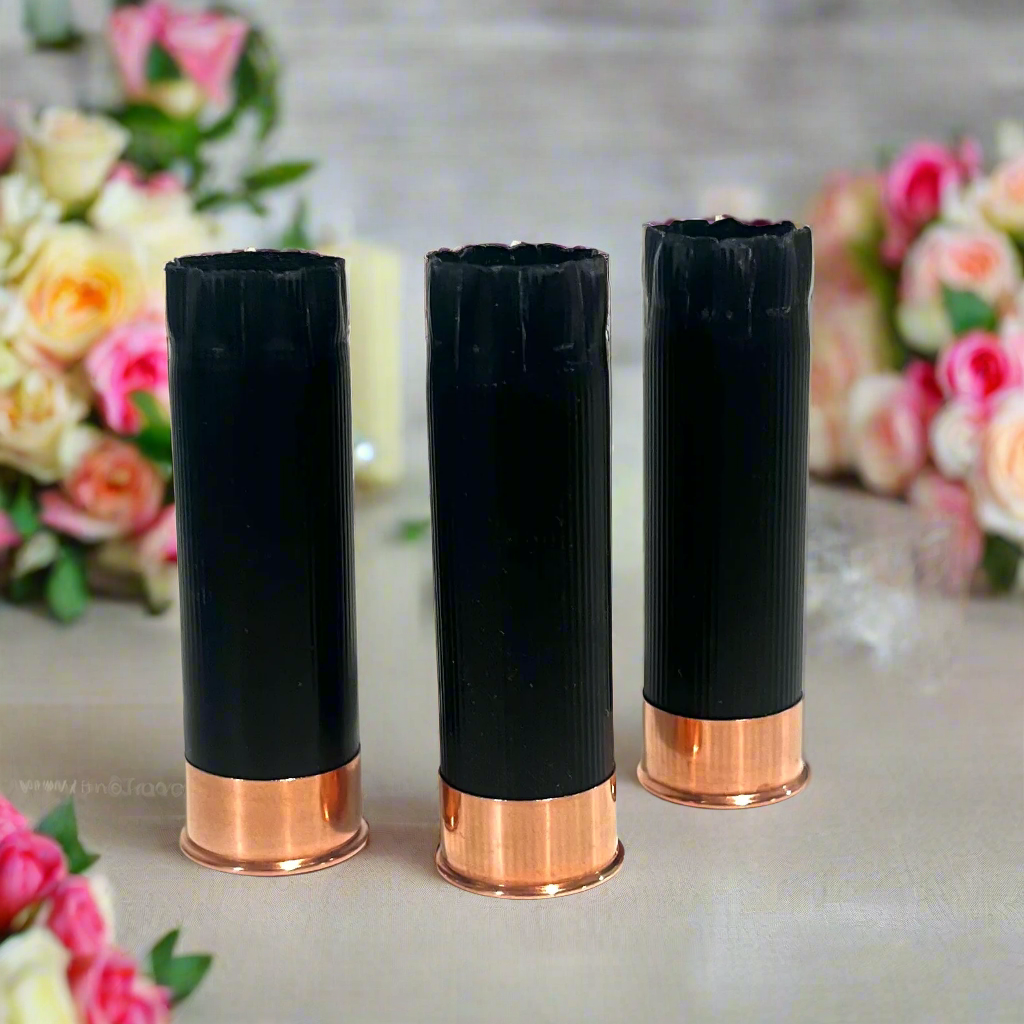 Black / Copper Blank Empty Shotgun Shells 12 Gauge Hulls For DIY Boutonniere Wedding Crafts 8 Pcs FREE SHIPPING