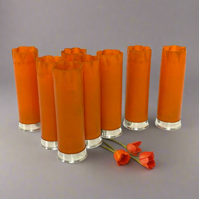 8 Blank Orange Shotgun Shells 12 Gauge No Markings On Hulls Shotshells Once Fired Used Casings DIY Boutonniere Wedding Crafts