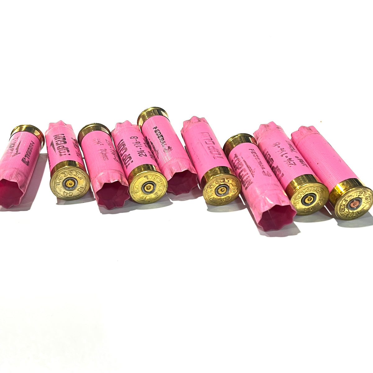 Pink Federal Top Gun 12 Gauge Empty Shotgun Shells — Gold Bottom Hulls