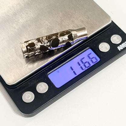 Skulls 308 WIN Engraved Nickel 5 Pcs