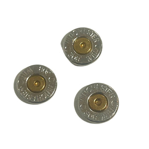 Winchester Brand 308 Nickel Bullet Slices With Gold Primer | Qty 15 | FREE SHIPPING