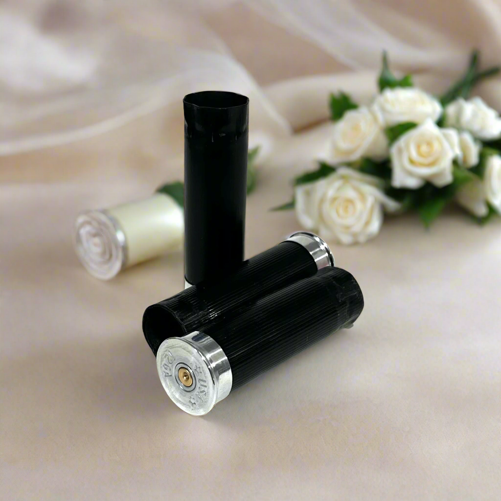 Empty Shotgun Shells Black Blank 12 Gauge No Markings On Hulls For Wedding Boutonnieres And Decor