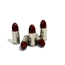 Load image into Gallery viewer, 9MM Dummy Round With New Polymer Coated Dark Red Bullet
