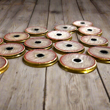 Load image into Gallery viewer, Thin Sliced Winchester 12 Gauge Gold Shotgun Shell Slices Qty 15 | FREE SHIPPING
