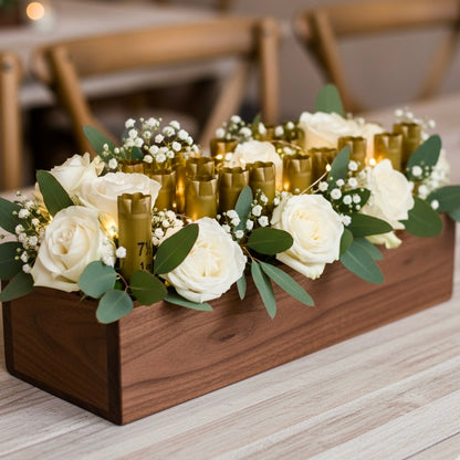 DIY shotgun shell gold wedding center piece supplies
