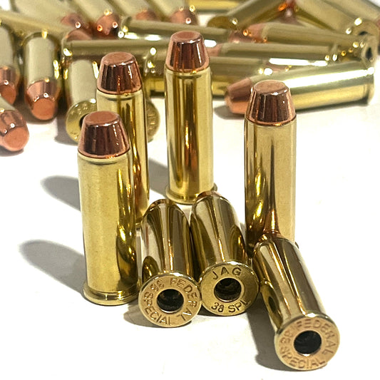 Deprimed 38 Special Dummy Rounds Brass With New Flat Nose Bullet