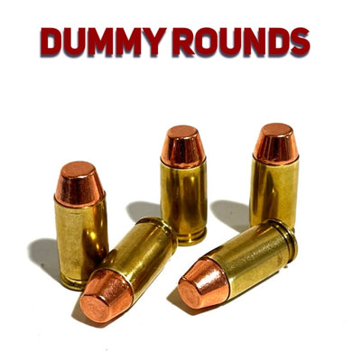 Dummy Rounds 9MM Luger Brass Casings New Flat Nose Bullet