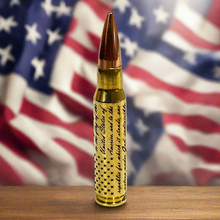 Load image into Gallery viewer, Pledge Of Allegiance Flag 308 WIN Engraved Brass With Bullet 5 Pcs
