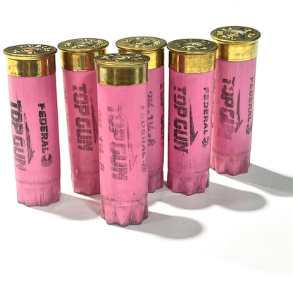 Pink Federal Top Gun 12 Gauge Empty Shotgun Shells — Gold Bottom Hulls