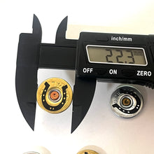 Load image into Gallery viewer, Engraved Horseshoe Shotgun Shell Slices 12 Gauge Mixed Color | Qty 50 | SHIPPING INCLUDED
