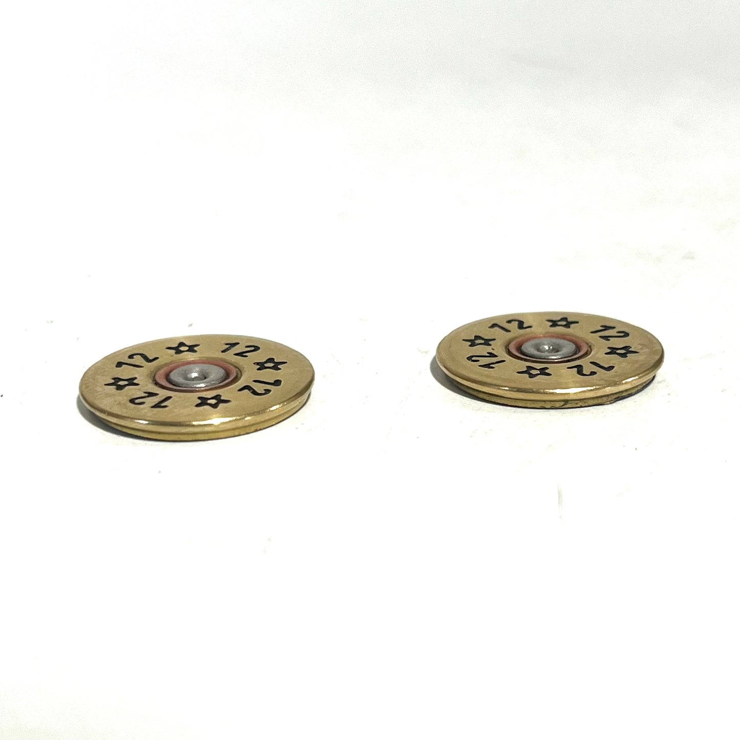 12GA Stars 12 Gauge Hand Painted Shotgun Shell Slices Gold Qty 5 | FREE SHIPPING