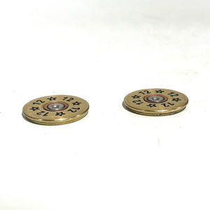 12GA Stars 12 Gauge Hand Painted Shotgun Shell Slices Gold Qty 5 | FREE SHIPPING