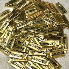 Load image into Gallery viewer, Custom Engraved HOWDY 308 Flattened Brass Bullet Casings | 50 Pcs | Shipping included
