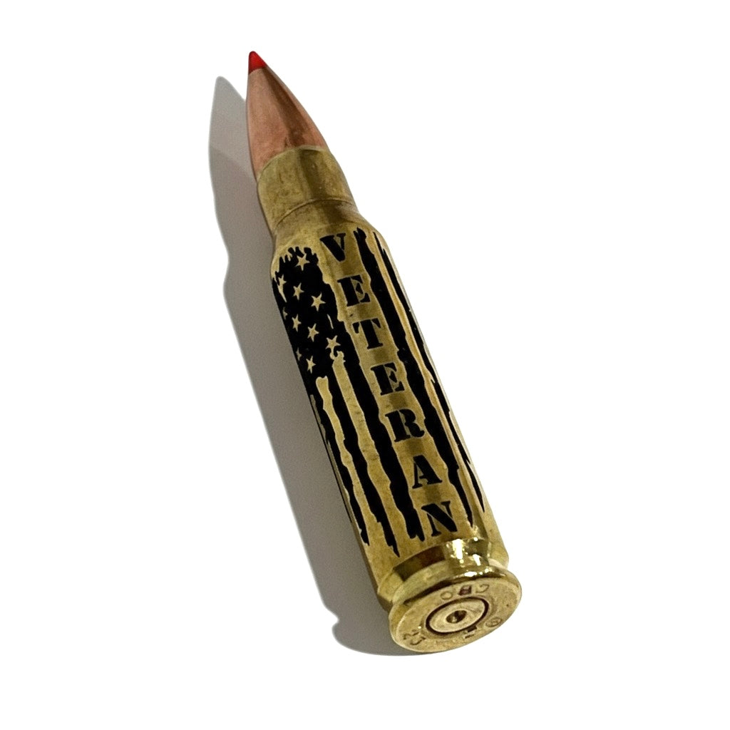 Engraved bullet for veteran