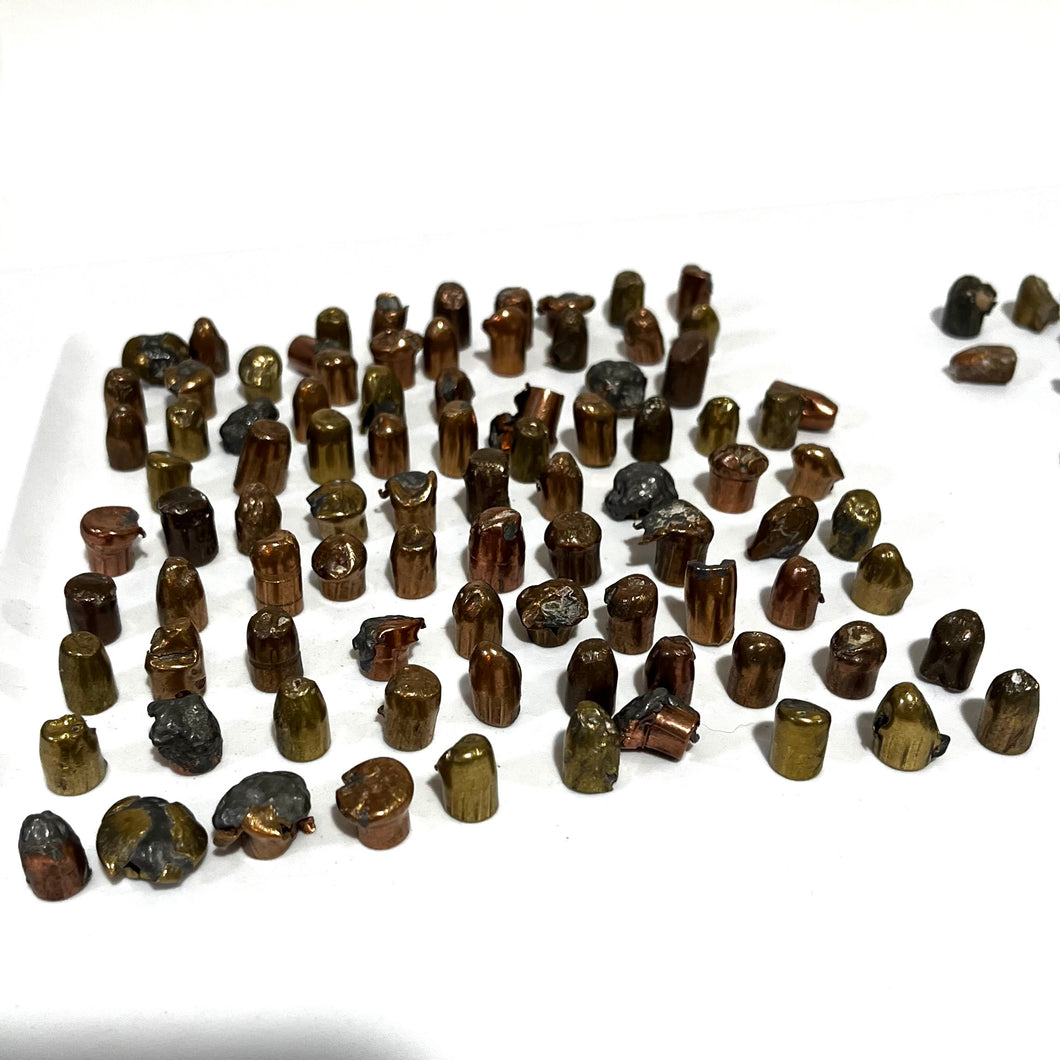 Recovered With Impact 45 ACP & 9MM Fired Bullets Qty 250 Pcs - Shipping Included