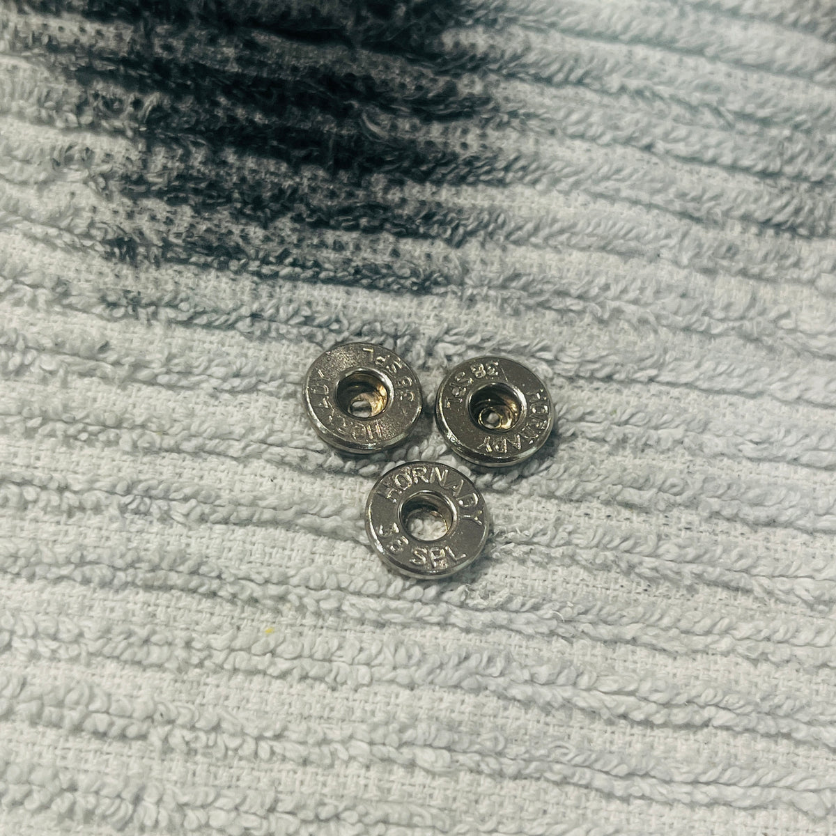 38 Special Nickel Bullet Slices — Thick Cut, Deprimed | Qty 15