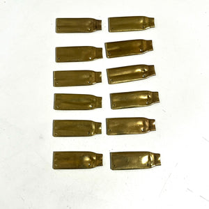 Flattened 223 Brass Bullets w/ Bullet and Plume Engraved Casings Qty 12