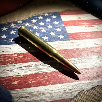 Dummy 50 Caliber BMG Hand Polished Real Once Fired Brass Casings And Bullet 