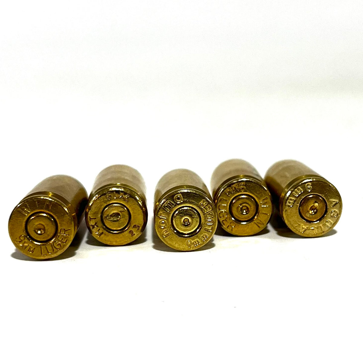 Dummy Rounds 9MM 9x19 Luger Brass Casings With New Flat Nose Bullet ...