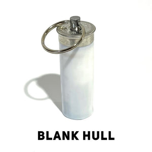 Blank Stars & Stripes Shotgun Shell Key-Chain 12 Gauge White