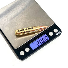 Load image into Gallery viewer, BERTHA PIG PICKIN | 308 WIN Engraved Brass With New Bullet Qty 150 Pcs | Custom Order
