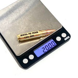 BERTHA PIG PICKIN | 308 WIN Engraved Brass With New Bullet Qty 150 Pcs | Custom Order