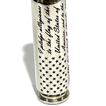 Pledge Of Allegiance 308 WIN Engraved Brass