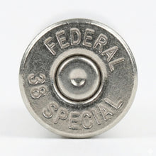 Load image into Gallery viewer, 38 Spl Polished Nickel Thin Cut Bullet Slices Qty 15 | FREE SHIPPING
