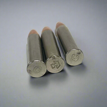 Load image into Gallery viewer, .22 Magnum Nickel Dummy Rounds With New Black Tip Bullet
